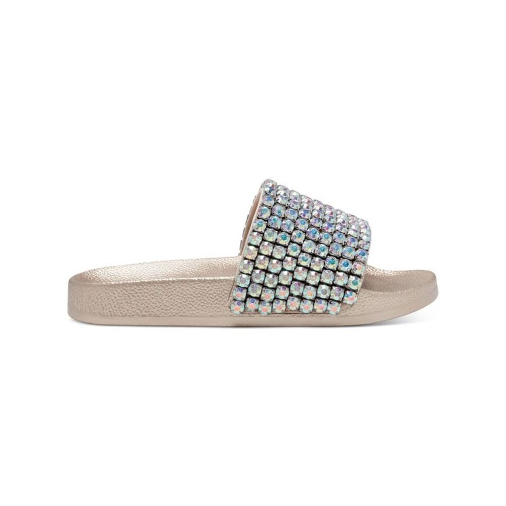 INC Womens Gold Embellished Comfort Peymin Round Toe Slip On Slide Sandals 5 M - Picture 3 of 4